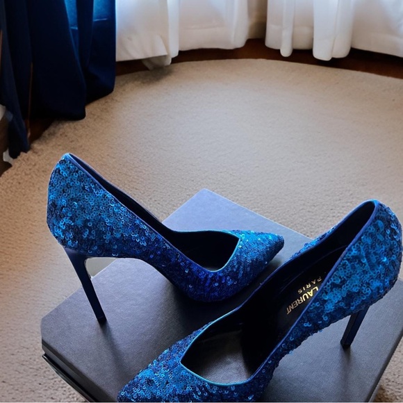 SAINT LAURENT SEQUINED PUMPS NWT, Reasonable offers welcome - Picture 9 of 12
